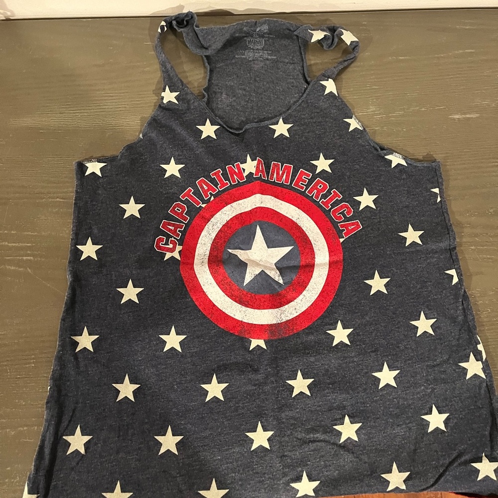 Captain America Racerback Tank Top